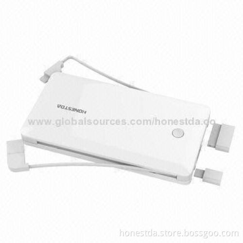 Smart Chargers for Mobile Phones, Built-in Charging Cable with Plastic Housing